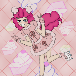 Size: 1280x1280 | Tagged: safe, artist:emma63194nr, pinkie pie, human, equestria girls, g4, female