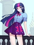 Size: 3000x4000 | Tagged: safe, artist:sierraex, twilight sparkle, human, g4, clothes, equestria girls outfit, female, humanized, pleated skirt, skirt, solo