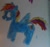 Size: 598x559 | Tagged: safe, artist:maleponyforever, rainbow dash, pegasus, pony, g4, female, smiling, solo, solo female, thick, wings