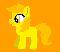 Size: 1095x939 | Tagged: safe, artist:funboy34, oc, oc only, oc:samantha, earth pony, pony, g4, adult blank flank, blank flank, closed mouth, cute, earth pony oc, female, mare, ocbetes, orange background, simple background, smiling, solo