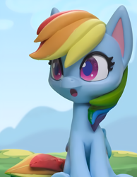 Size: 2956x3816 | Tagged: safe, rainbow dash, g4, g4.5, my little pony: stop motion short, cute