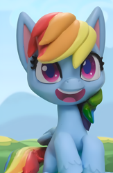 Size: 2516x3864 | Tagged: safe, rainbow dash, g4, g4.5, my little pony: stop motion short, cute, smiling