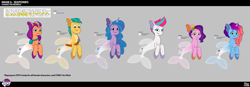 Size: 5417x1887 | Tagged: safe, lil critter workshop, hitch trailblazer, izzy moonbow, misty brightdawn, pipp petals, sunny starscout, zipp storm, seapony (g4), g5, my little pony: tell your tale, official, spirit of adventure, spoiler:g5, spoiler:my little pony: tell your tale, spoiler:tyts02e35, .psd available, behind the scenes, bracelet, concept art, diadem, female, horn, jewelry, male, mane five, mane six (g5), mane stripe sunny, mare, my little pony logo, rebirth misty, regalia, royal sisters (g5), sheriff's badge, siblings, sisters, smiling, stallion