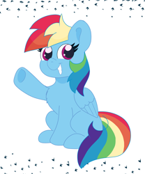 Size: 2098x2525 | Tagged: safe, artist:sparkly-retsuko, rainbow dash, pony, g4, alternate hairstyle, solo