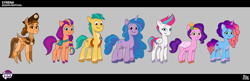 Size: 4628x1494 | Tagged: safe, lil critter workshop, pony, g5, my little pony: tell your tale, official, spirit of adventure, spoiler:g5, spoiler:my little pony: tell your tale, spoiler:tyts02e35, .psd available, behind the scenes, concept art, female, mare, my little pony logo, syrena