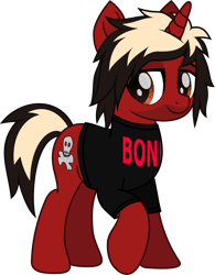 Size: 792x1019 | Tagged: safe, artist:lightningbolt, derpibooru exclusive, pony, unicorn, .svg available, all time low, clothes, dyed mane, dyed tail, facial hair, horn, jack barakat, lidded eyes, looking at you, male, movie accurate, ponified, raised hoof, shirt, simple background, smiling, solo, stallion, standing, svg, t-shirt, tail, transparent background, vector