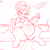 Size: 4000x4000 | Tagged: safe, artist:aer0 zer0, oc, oc:bundle joy, earth pony, pony, fanfic:an at-ease almost hearth's warming eve, apron, belly, belly blush, belly button, big belly, blushing, book, bowl, clothes, commission, cookbook, cooking, cover art, dialogue, dough, emanata, eyebrows, eyebrows visible through hair, eyeshadow, fanfic, fanfic art, hair bun, heart, hoof on belly, indoors, kitchen, kitchen counter, lidded eyes, looking at belly, looking at self, looking at someone, makeup, mixing bowl, monochrome, outie belly button, pregnant, sitting, sketch, solo, speech bubble, spoon, story included, subscribestar reward, tail, talking to herself, tuft, wall of tags, writing