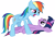 Size: 4352x3000 | Tagged: safe, artist:cloudy glow, rainbow dash, twilight sparkle, pegasus, unicorn, g4, magic duel, my little pony: friendship is magic, duo, duo female, female, horn, simple background, transparent background, unicorn twilight, vector