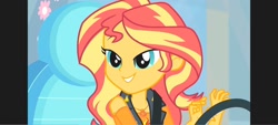 Size: 1600x720 | Tagged: safe, edit, edited screencap, screencap, sunset shimmer, human, driving miss shimmer, equestria girls, g4, my little pony equestria girls: choose your own ending, female, solo