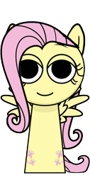 Size: 720x1422 | Tagged: source needed, safe, fluttershy, g4, background removed, simple background, smiling, sprunki, sprunkified, transparent background, wings