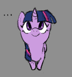 Size: 534x568 | Tagged: safe, twilight sparkle, unicorn, g4, ..., horn, looking up