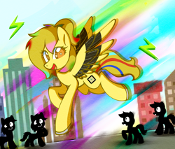 Size: 2322x1980 | Tagged: safe, oc, oc:光悦南曦, pegasus, pony, giant pony, macro, transformable cutie mark, transformable wings