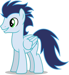 Size: 4184x4534 | Tagged: safe, artist:creedyboy124, soarin', pegasus, pony, g4, folded wings, happy, male, simple background, solo, stallion, transparent background, vector, wings