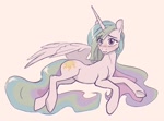 Size: 1356x1005 | Tagged: safe, artist:nadnerbd, princess celestia, alicorn, pony, g4, belly, blushing, cute, cutelestia, ethereal mane, ethereal tail, eye clipping through hair, eyebrows, eyebrows visible through hair, female, long mane, long tail, mare, missing accessory, partially open wings, simple background, slender, smiling, solo, sternocleidomastoid, tail, thin, underhoof, white background, wings