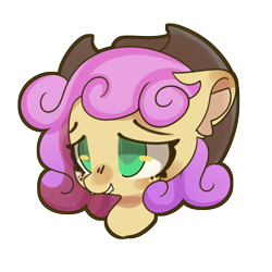 Size: 2125x2125 | Tagged: safe, artist:luxaestas, oc, oc only, oc:quickdraw, blushing, commissioner:dhs, cowboy hat, curly mane, emote, green eyes, hat, simple background, solo, transparent background, yellow coat