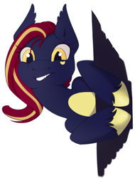 Size: 795x1048 | Tagged: safe, artist:dartais, oc, oc only, oc:nightingale ode, bat pony, bat pony oc, female, simple background, solo, transparent background