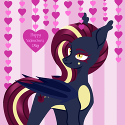 Size: 1080x1080 | Tagged: safe, artist:lin, oc, oc only, oc:nightingale ode, bat pony, bat pony oc, female, solo