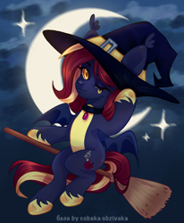 Size: 1320x1604 | Tagged: safe, artist:melissa, oc, oc only, oc:nightingale ode, bat pony, bat pony oc, female, solo, witch