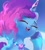 Size: 1030x1136 | Tagged: safe, artist:dulldi, misty brightdawn, pony, unicorn, g5, eyes closed, female, hoof on cheek, horn, mare, open mouth, open smile, smiling, solo