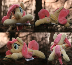 Size: 4436x4000 | Tagged: safe, artist:bastler, fluttershy, pegasus, pony, g4, female, irl, mare, outdoors, photo, plushie, solo, sunset