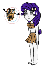 Size: 473x715 | Tagged: safe, artist:kingdom-of-rp, rarity, human, equestria girls, g4, donkey kong (series), donkey kong country returns, duo, female, hypnority, hypnosis, hypnotized, looking at each other, looking at someone, xylobone