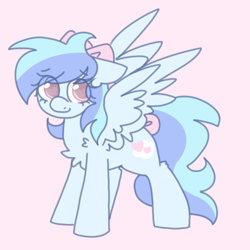 Size: 600x600 | Tagged: safe, artist:php193, oc, oc only, oc:cuddle cloud, oc:snuggle skies, pegasus, bow, female, hair bow, mare, solo, solo female