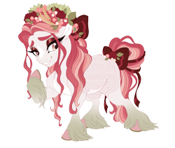 Size: 4600x3900 | Tagged: safe, artist:gigason, oc, oc:ziva, earth pony, pony, absurd resolution, bow, female, hair bow, mare, simple background, solo, transparent background, unshorn fetlocks