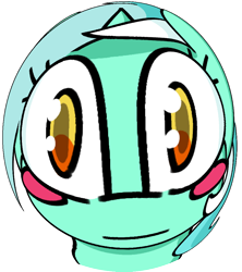 Size: 900x1014 | Tagged: safe, artist:starbounce, edit, lyra heartstrings, unicorn, g4, blushing, cel shading, emote, emotes, emotic, female, fisheye lens, flushed face, horn, looking at you, lyra emote pack, mare, outline, shading, simple background, transparent background, white outline, zoomed in