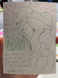 Size: 1536x2048 | Tagged: safe, artist:andy price, pinkie pie, earth pony, pony, g4, dialogue, female, mare, traditional art