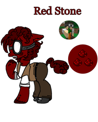 Size: 1343x1678 | Tagged: safe, artist:xxduncandonutxx, oc, oc only, earth pony, pony, goggles, meme, minecraft, ponified, ponified meme, rule 85, solo