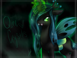 Size: 900x675 | Tagged: safe, artist:mixalanapony, queen chrysalis, changeling, changeling queen, g4, 2012, artifact, solo