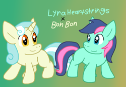 Size: 1015x705 | Tagged: safe, artist:cmara, oc, g4, adoptable, magical lesbian spawn, offspring, parent:bon bon, parent:lyra heartstrings, parents:lyrabon