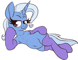 Size: 467x363 | Tagged: safe, artist:xppp1n, trixie, unicorn, g4, clothes, draw me like one of your french girls, female, horn, mare, simple background, socks, solo, transparent background