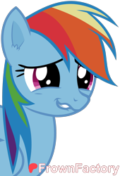 Size: 2037x3000 | Tagged: safe, artist:frownfactory, rainbow dash, pegasus, pony, g4, female, grin, mare, simple background, smiling, snickering, solo, transparent background, vector