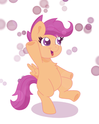 Size: 1943x2425 | Tagged: safe, artist:sparkly-retsuko, scootaloo, pony, g4, bipedal, solo