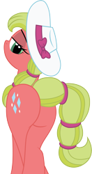 Size: 3012x5701 | Tagged: safe, artist:lilylocket, artist:mlptmntfan2000, earth pony, pony, butt, female, hat, mad (tv series), maplejack, mare, plot, simple background, solo, transparent background, vector