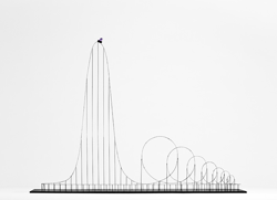 Size: 705x510 | Tagged: safe, artist:simpledoggo, twilight sparkle, pony, g4, euthanasia coaster, female, imminent death, mare, roller coaster, simple background, solo, white background