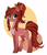 Size: 3452x4000 | Tagged: safe, artist:yangere, oc, oc only, oc:ruby delight, earth pony, amulet, bow, chaos star, commissioner:sfaccountant, earth pony oc, female, jewelry, solo