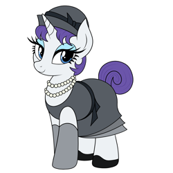 Size: 1500x1500 | Tagged: safe, artist:vomitvomiting, rarity, pony, g4, alternate hairstyle, clothes, simple background, solo, white background