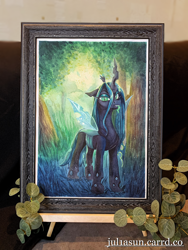 Size: 3024x4032 | Tagged: safe, artist:jsunlight, queen chrysalis, changeling, g4, auction, craft, solo, traditional art, watercolor painting