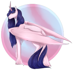 Size: 2104x2000 | Tagged: safe, artist:lou1911, oc, oc:crystal rose, kirin, winged kirin, female, large wings, long legs, solo, wings