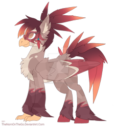 Size: 1024x1126 | Tagged: safe, artist:thenornonthego, oc, oc:phoenix down, classical hippogriff, hippogriff, female, simple background, solo, transparent background