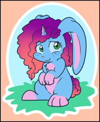 Size: 698x853 | Tagged: safe, artist:zutcha, misty brightdawn, bunnicorn, rabbit, g5, cute, daaaaaaaaaaaw, female, freckles, mistybetes, rebirth misty, solo, species swap