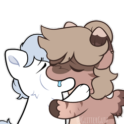 Size: 2000x2000 | Tagged: safe, artist:glittergutz, oc, oc only, oc:amyquel, oc:ironsona, dog, pegasus, pony, zebra, digital art, dog oc, duo, eyes closed, furry, furry oc, kiss on the lips, kissing, making out, meme, pegasus oc, pony oc, simple background, transparent background, zebra oc