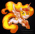 Size: 729x717 | Tagged: safe, artist:mary bellamy, daybreaker, princess celestia, alicorn, g4, chibi, fire, glowing, glowing eyes, mane of fire, sun