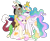 Size: 1280x1059 | Tagged: safe, artist:kazmuun, discord, princess celestia, oc, draconequus, hybrid, pony, g4, female, interspecies offspring, male, offspring, parent:discord, parent:princess celestia, parents:dislestia, ship:dislestia, shipping, simple background, straight, transparent background