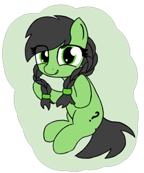 Size: 703x842 | Tagged: safe, artist:cocacola1012, oc, oc:filly anon, pony, braid, female, filly