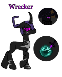 Size: 1536x1920 | Tagged: safe, artist:xxduncandonutxx, oc, oc only, pony, unicorn, helmet, horn, minecraft, ponified, scar, solo