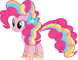 Size: 3858x3000 | Tagged: safe, artist:cloudy glow, pinkie pie, g4, female, rainbow power, simple background, solo, transparent background, vector