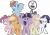 Size: 4256x2957 | Tagged: safe, artist:jhayarr23, artist:noogai38, edit, applejack, fluttershy, mean applejack, mean fluttershy, mean pinkie pie, mean rainbow dash, mean rarity, mean twilight sparkle, pinkie pie, rainbow dash, rarity, twilight sparkle, alicorn, earth pony, pegasus, unicorn, g4, my little pony: friendship is magic, the mean 6, angry, clone, clone six, evil smile, female, horn, male, mare, mean six, mean stickman, messy mane, serious, serious face, smiling, stick figure, twilight sparkle (alicorn), upside down cutie mark